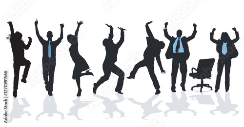 Vergnügen und Freude im Büro, Illustration...eps