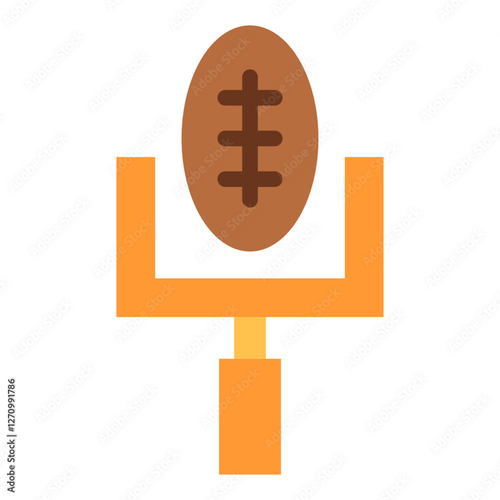 Goal Gridiron Vector Design Icon Style Goal Gridiron Vector Design Icon Style