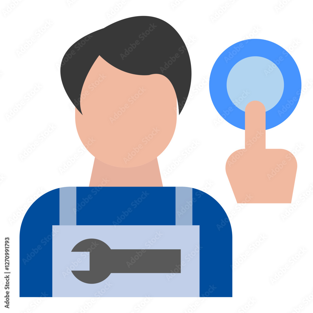 Touchline Technician Vector Design Icon Style Touchline Technician Vector Design Icon Style