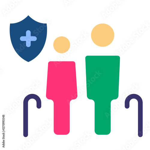 Elderly Care Vector Design Icon Style