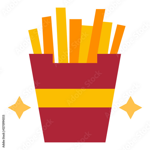 French Fries Vector Design Icon Style