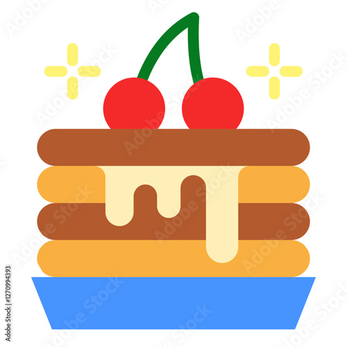 Pancakes Vector Design Icon Style