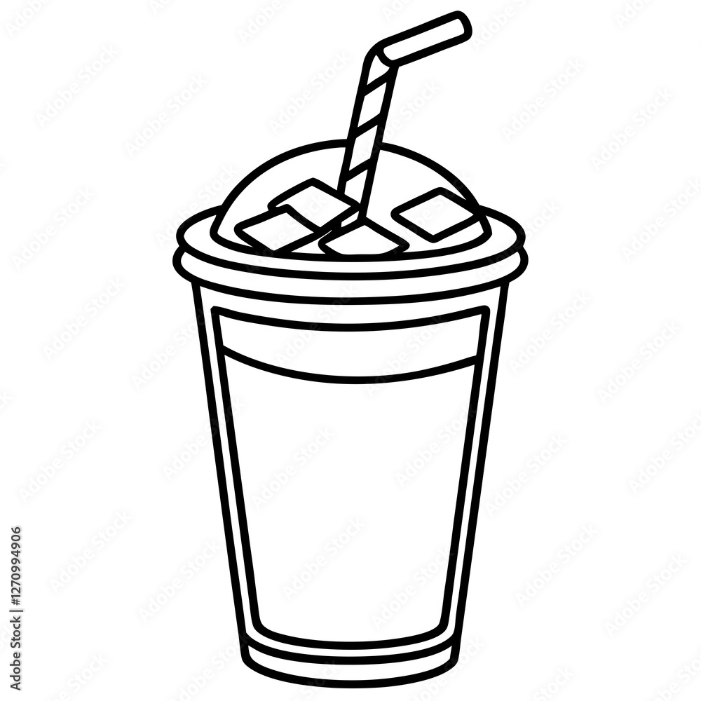 Elegant Coffee Cup Outline for Vector Designs Elegant Coffee Cup Outline for Vector Designs