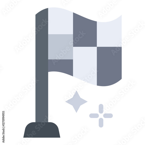 Checkered Flag Vector Design Icon Style