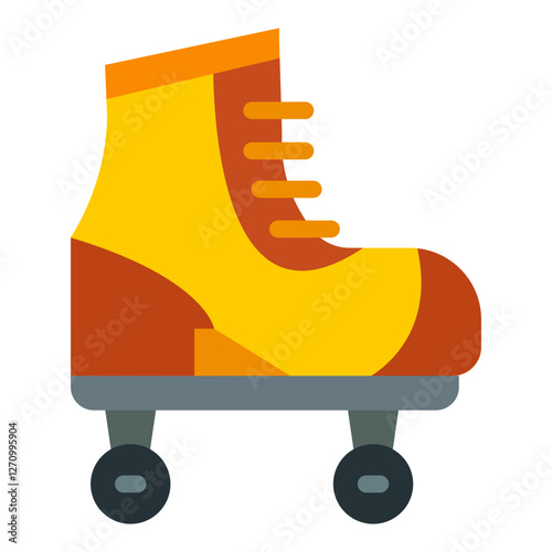 Retro Roller Skates Vector Design Icon Style