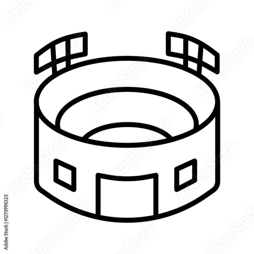 Sports Stadium Vector Icon