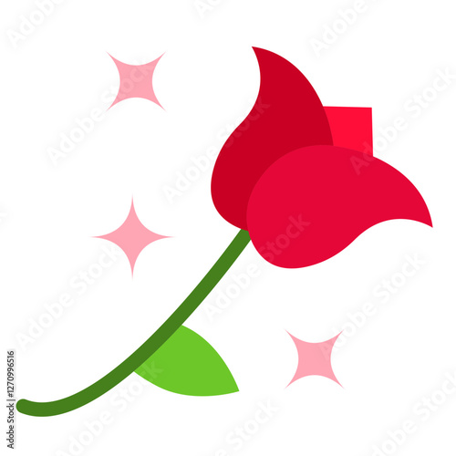 Mystic Rose Vector Design Icon Style