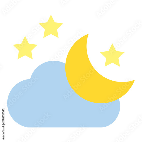 Starry Night Vector Design Icon Style