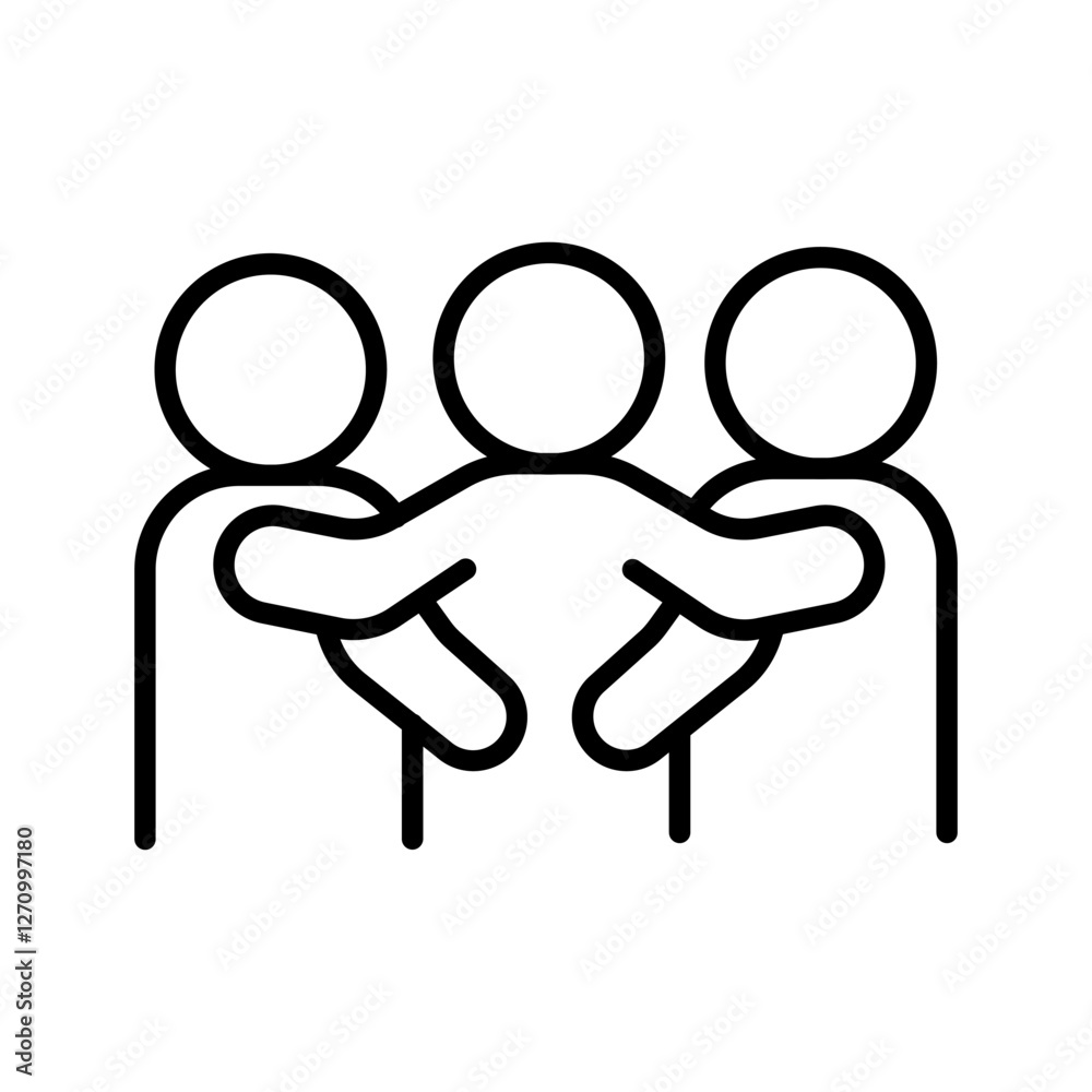 Happy Family Vector Icon Happy Family Vector Icon