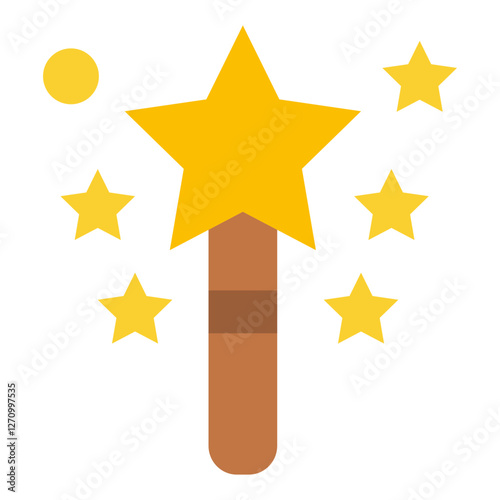 Starlight Wand Vector Design Icon Style