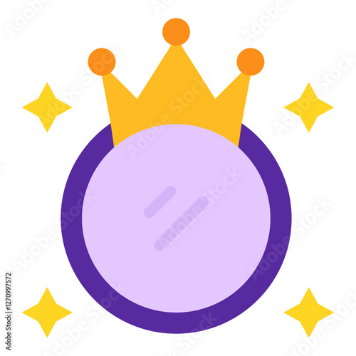 Magic Mirror Portal Vector Design Icon Style