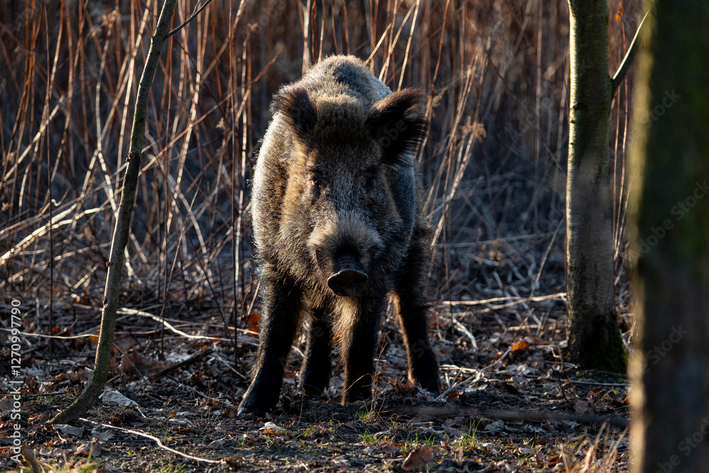 Wild boar in forest