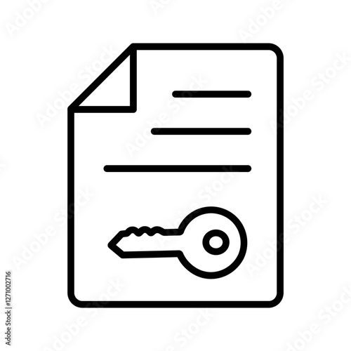 Document Encryption Vector Icon
