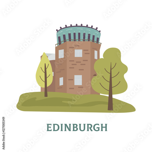 Edinburgh construction icon - Simple Vector Illustration