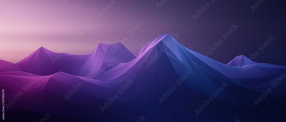 Abstract digital illustration of a mountain range. the mountains are made up of different shades of purple and blue, creating a gradient effect. Abstract digital illustration of a mountain range. the mountains are made up of different shades of purple and blue, creating a gradient effect.