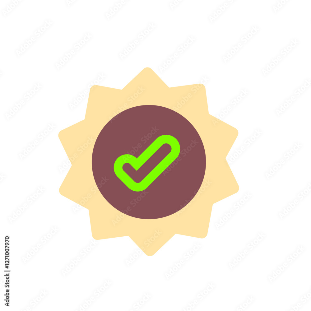 approved badge flat style icon approved badge flat style icon