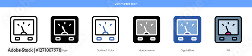 Voltmeter Icon Set