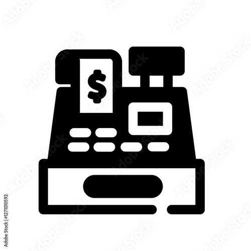 cashier machine glyph icon