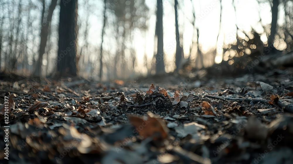 Scorched Forest Floor at Sunset Scorched Forest Floor at Sunset