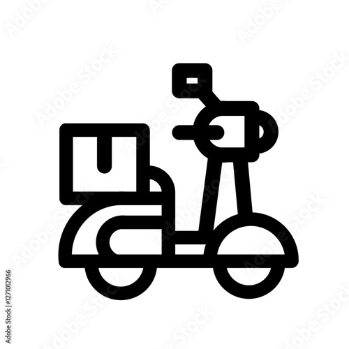 shipment scooter line style icon