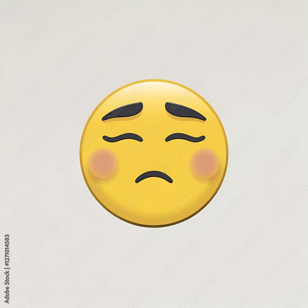 Fototapeta premium Sad face emoji