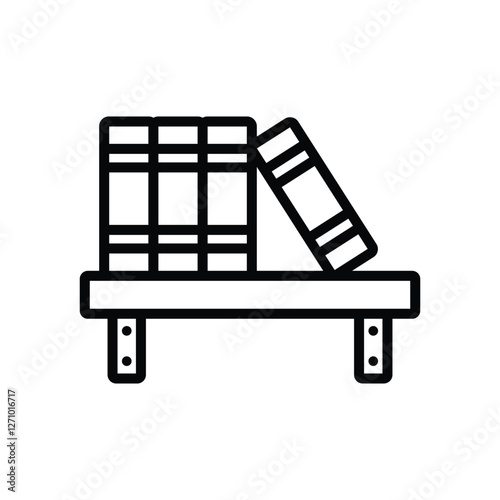 bookshelf icon vector design template simple and clean
