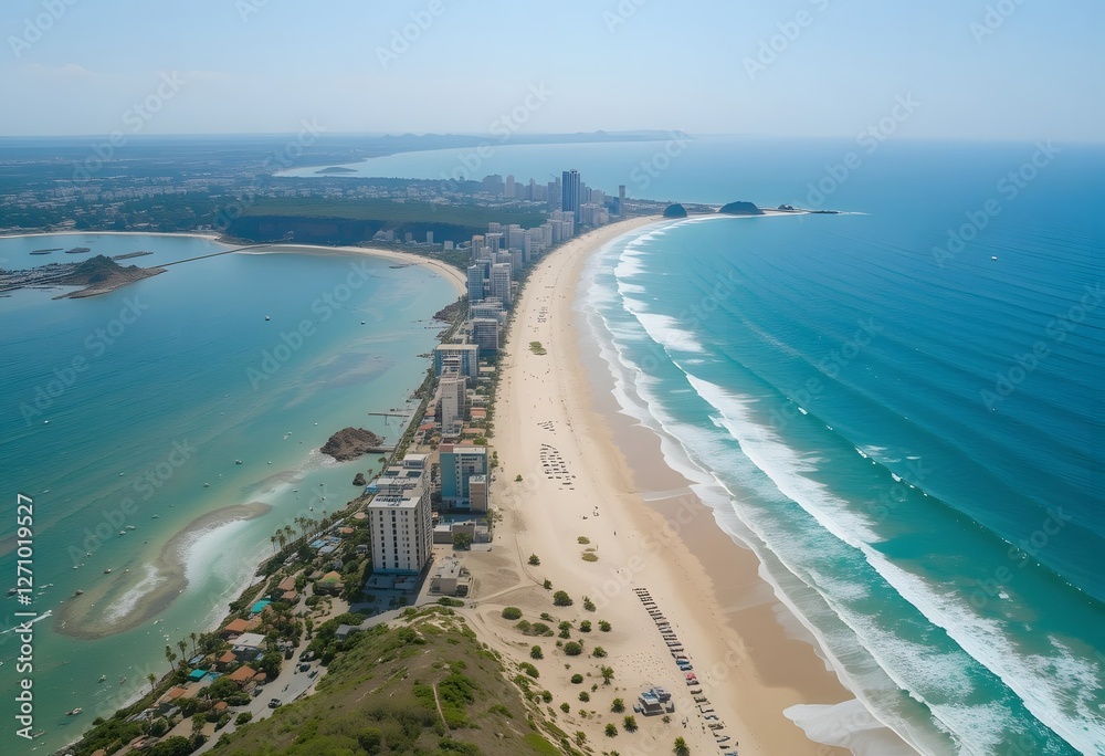 Fototapeta premium Aerial beach view