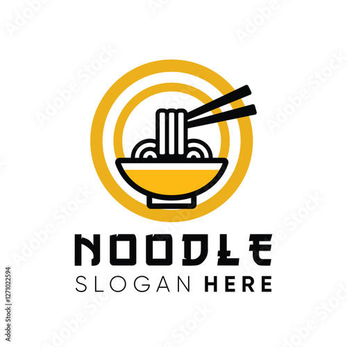noodle logo with bowl and chopstick