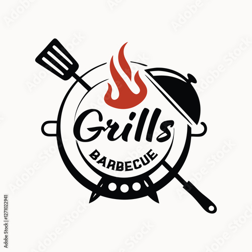 BBQ logos, Barbecue logos, Grills logos, 