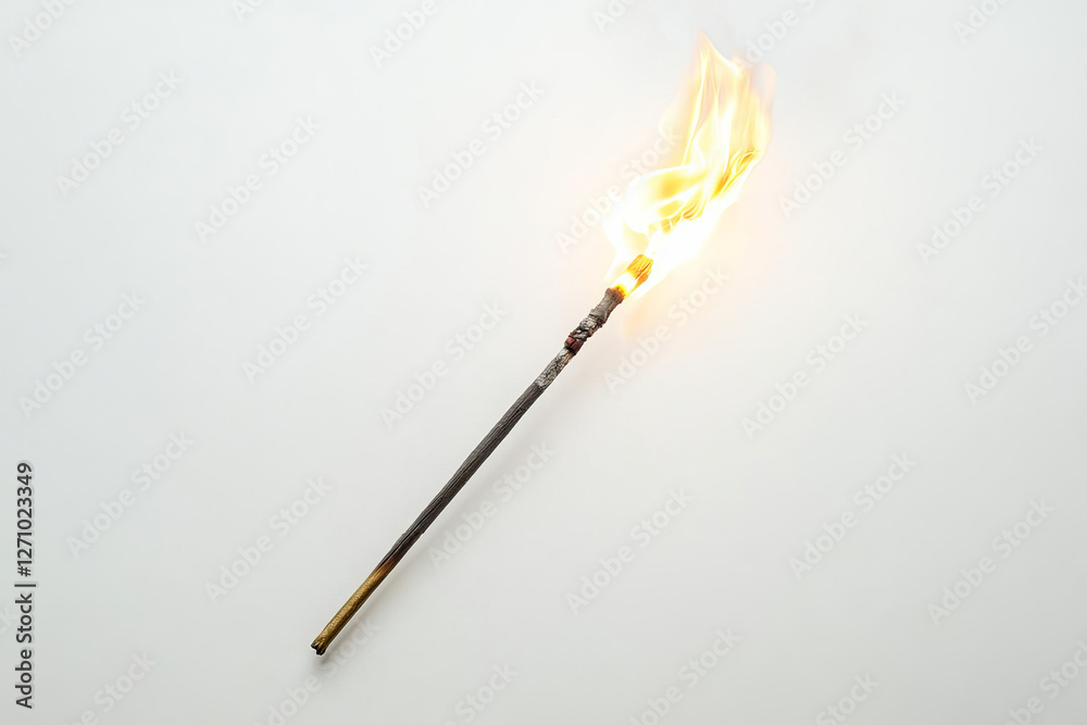 Sparkler burning isolated on white background Sparkler burning isolated on white background