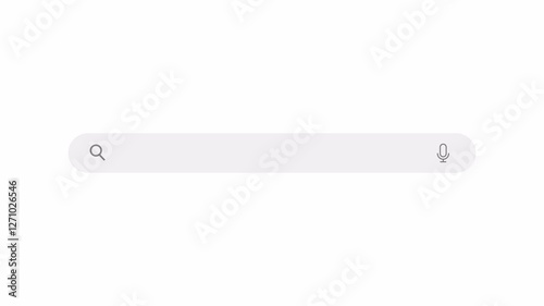 Animated search bar with alpha channel, Internet browsing search bar button animation, Search bar animated with magnify glass icon