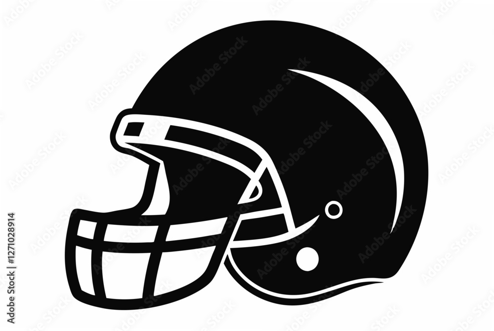 Fototapeta premium american football helmet silhouette