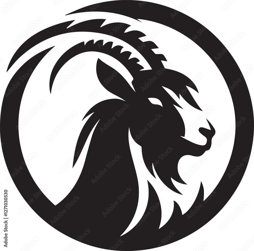 Fototapeta premium Goat Silhouette Logo
