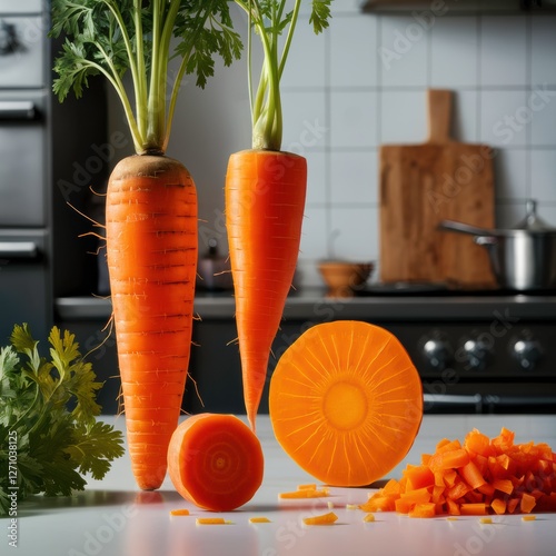 Carrot Preparation: Whole, Half, Slice & Bits