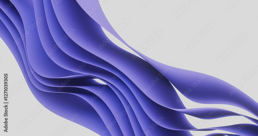 custom made wallpaper toronto digitalAbstract blue flowing ribbons create a dynamic and elegant visual pattern, exuding fluidity and modernity against a light background.