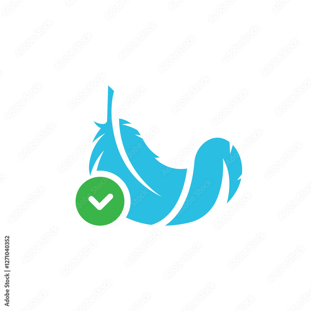 Feather Hypoallergenic icon. Feather Check Logo. Hypoallergenic Tested Cosmetic Product Soft Sensitive Skin Sign. Feather Hypoallergenic icon. Feather Check Logo. Hypoallergenic Tested Cosmetic Product Soft Sensitive Skin Sign.
