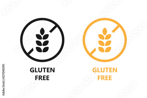 Gluten Free. Vector signs for food packaging labels.