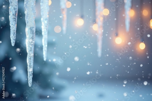 Wallpaper Mural Icicle-shaped decorations hanging from the ceiling, winter decor, icicles, white Torontodigital.ca