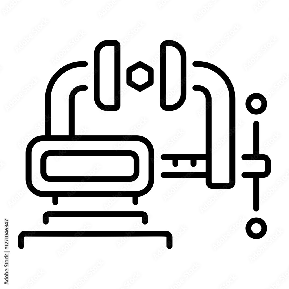 Vise tool icon in linear style Vise tool icon in linear style