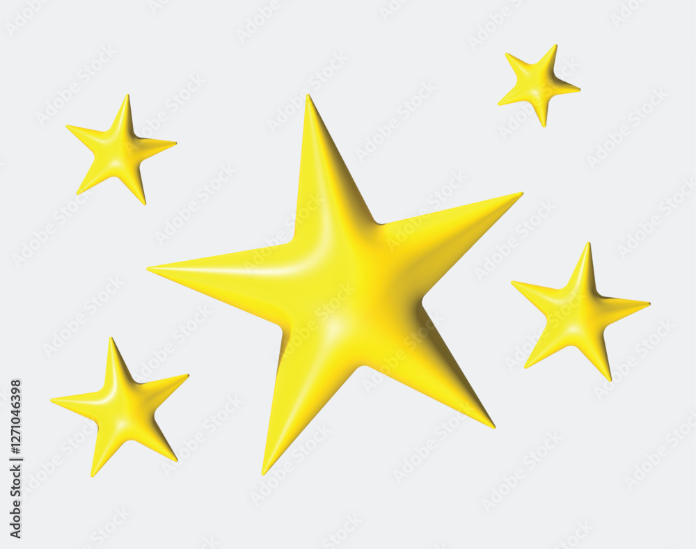 stars icon 3d graphic stars icon 3d graphic