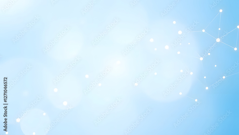 Bright blue bokeh lights create a festive winter background Bright blue bokeh lights create a festive winter background