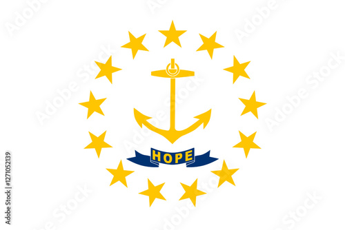 Flag of Rhode Island, 3:2 Format, Rhode Island Flag