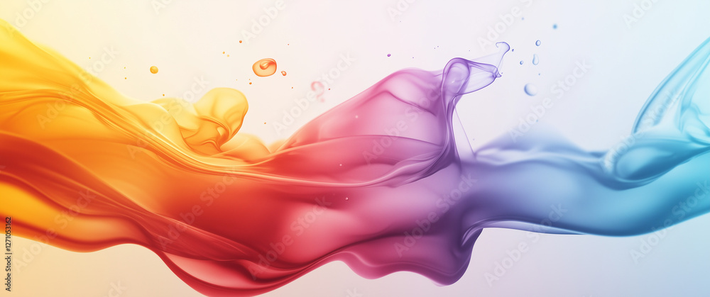 Vibrant Liquid Color Flow with Gradient Tones Vibrant Liquid Color Flow with Gradient Tones