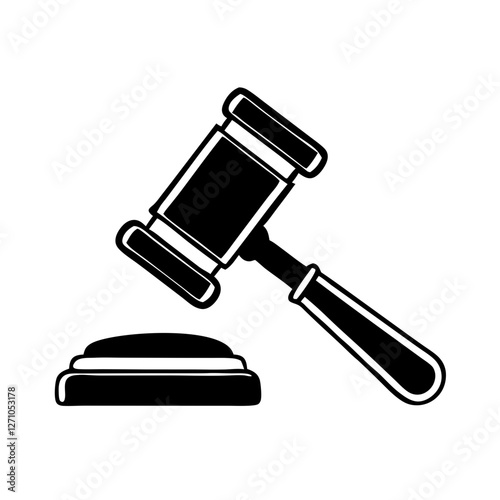 Gavel icon representing auctions and legal proceedings in sales