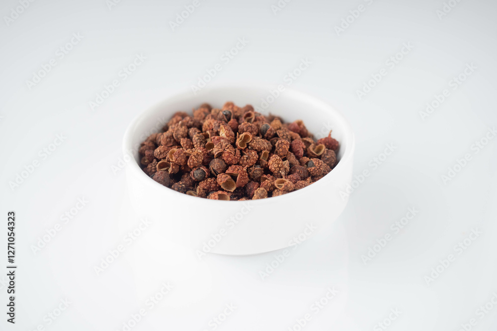 Sichuan pepper on a white background Sichuan pepper on a white background