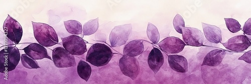 Wallpaper Mural Purple Transparent Autumn Grape Branch Border On Ombre Gradient Watercolor Banner Sketch Background Torontodigital.ca