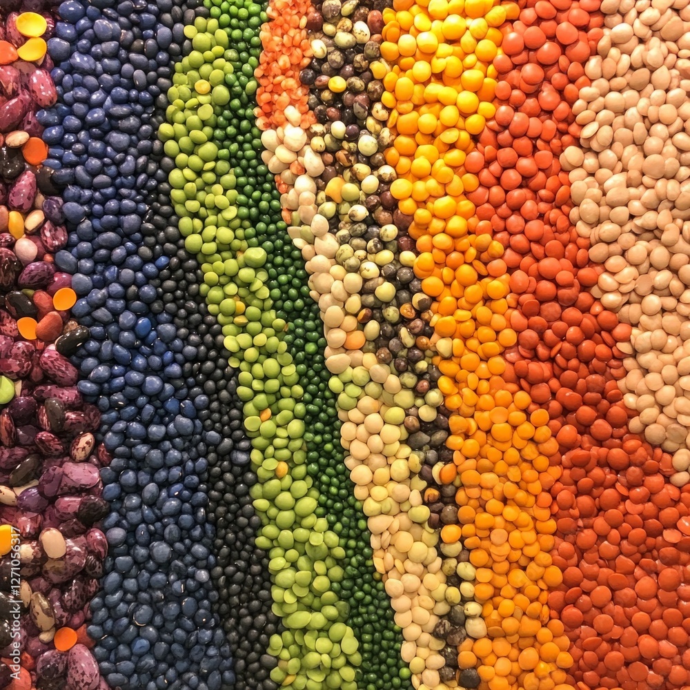 Vibrant arrangement of multicolored pebbles and stones in artistic layers Vibrant arrangement of multicolored pebbles and stones in artistic layers