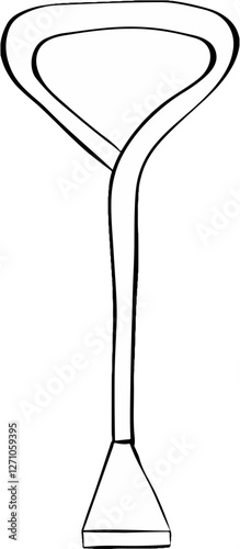 Paint can opener graphic line vector illustration. paint tool isolated on transparent background