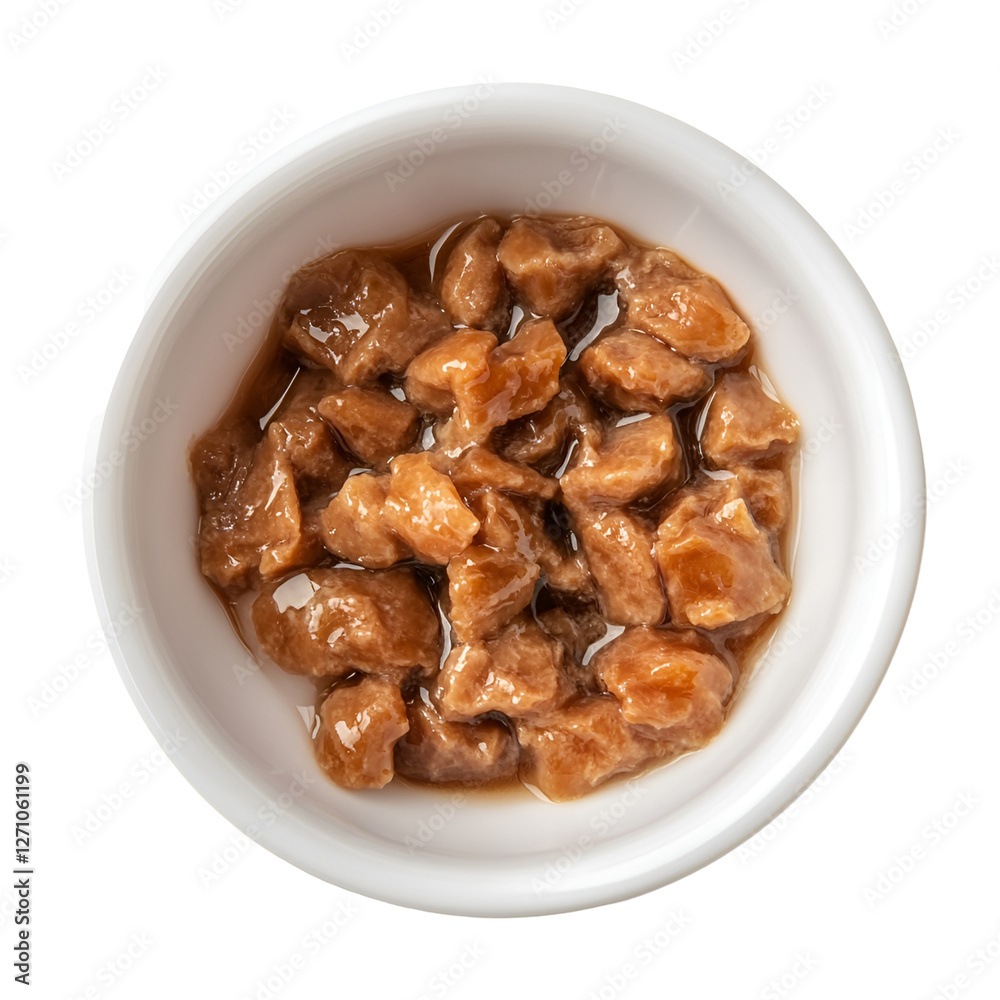 Brown Stew Meat Chunks in Sauce Delicious Canned Food Brown Stew Meat Chunks in Sauce Delicious Canned Food