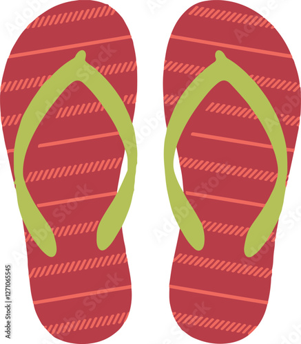 flip flops isolated on white background. vector illustration